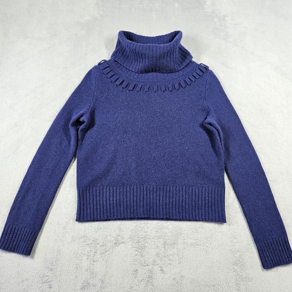 Antonio Melani Cashmere Turtleneck Sweater Womens XS Deep Navy Jumper Amelia
